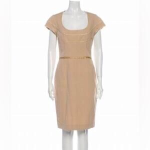 Zac Posen Khaki Eclipse Sheath Cocktail Dress Size 6
